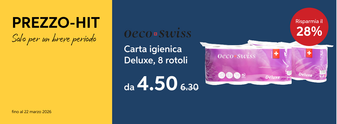 Oeco Swiss carta igienica Deluxe, 8 rotoli
