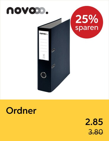 novooo Ordner, A4, 7 cm, schwarz