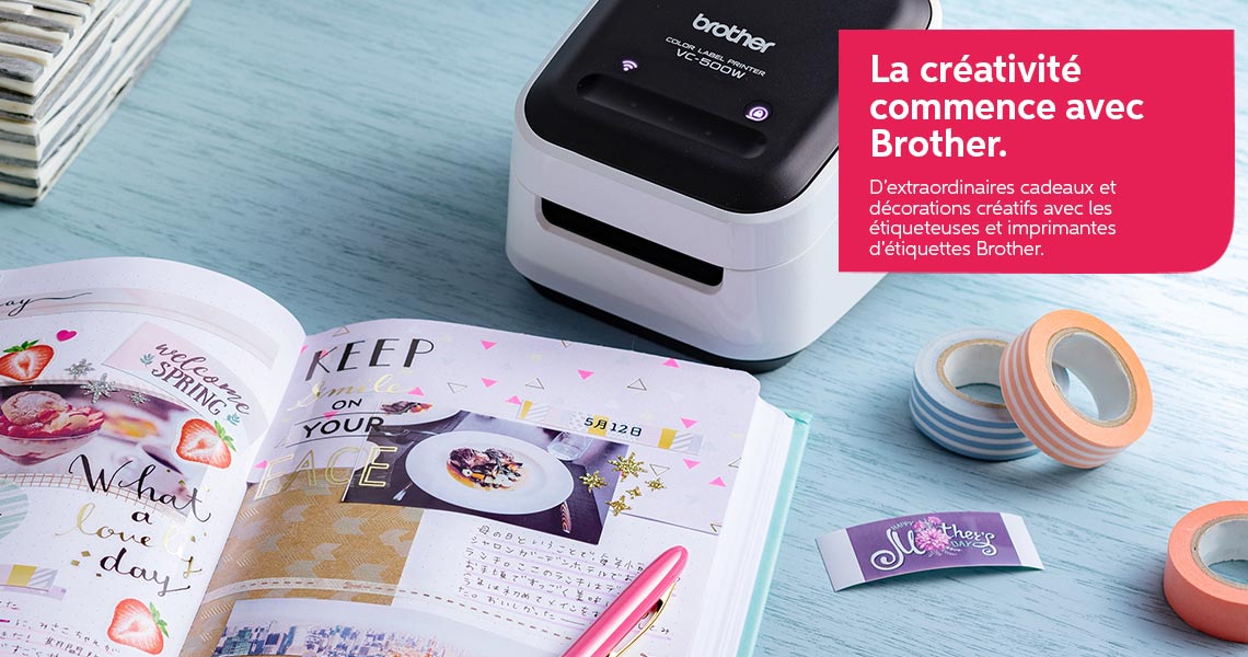 Brother Color Label VC-500W Imprimante d'étiquettes couleur