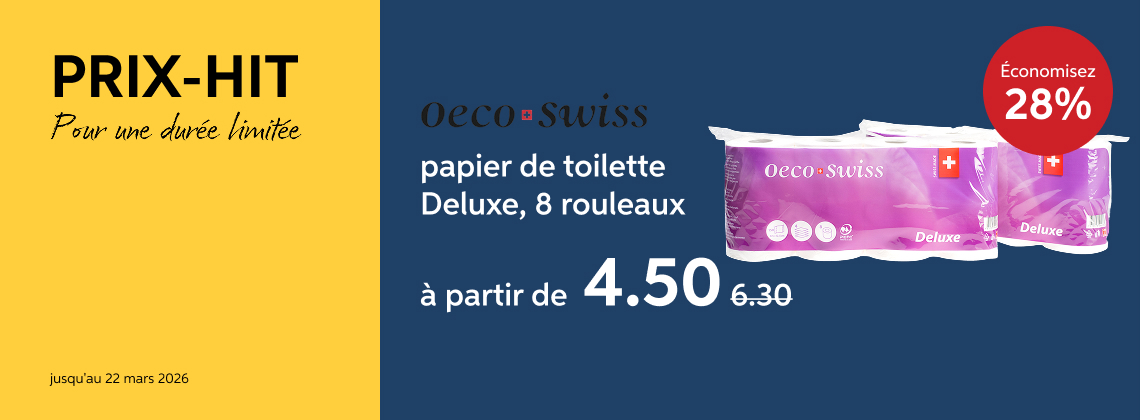 Oeco Swiss papier de toilette Deluxe, 8 rouleaux