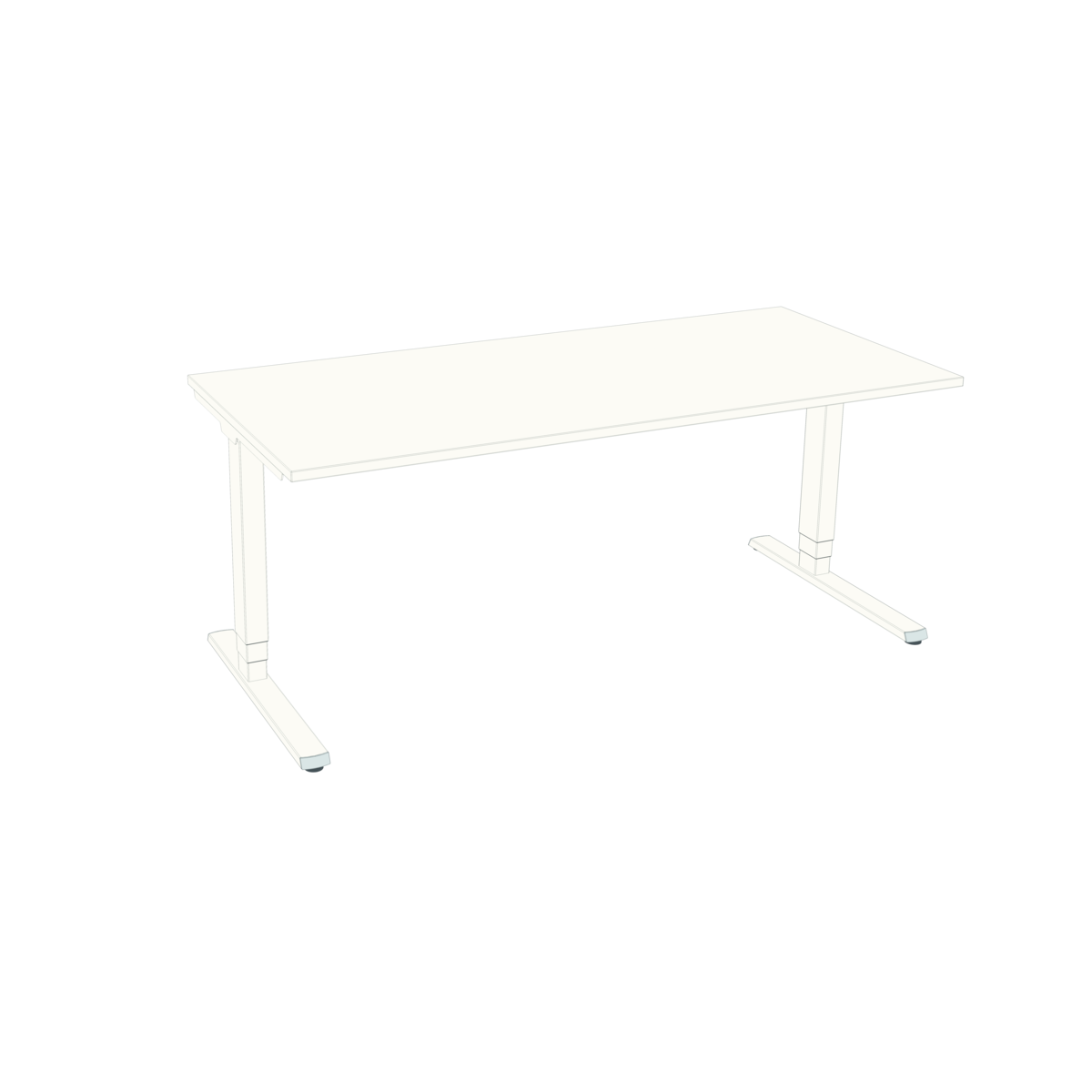 Haworth Arbeitstisch Lyft 180 X 90 Cm Weiss
