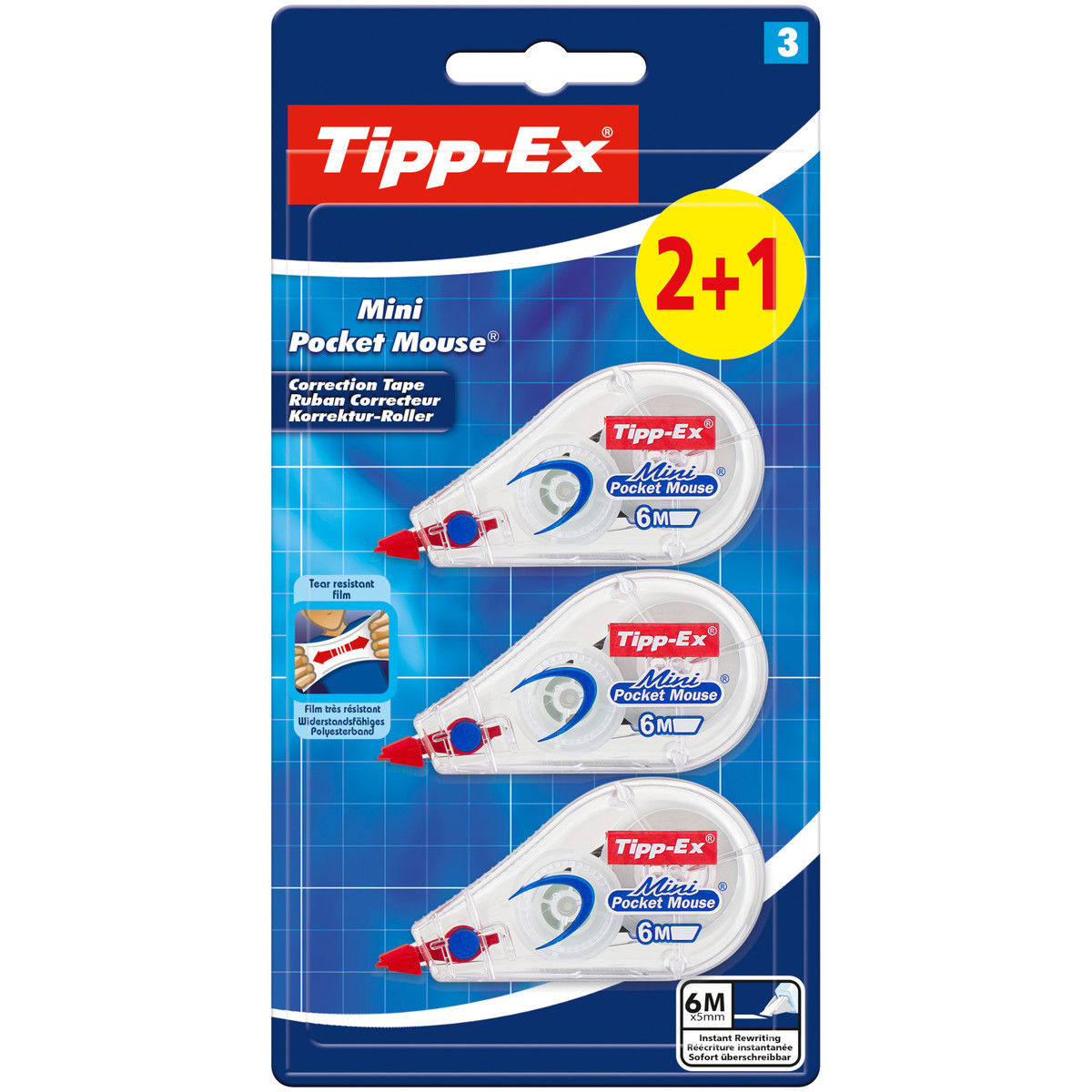 TIPP-EX Ruban correcteur 'Pocket Mouse', sous blister - Correcteur