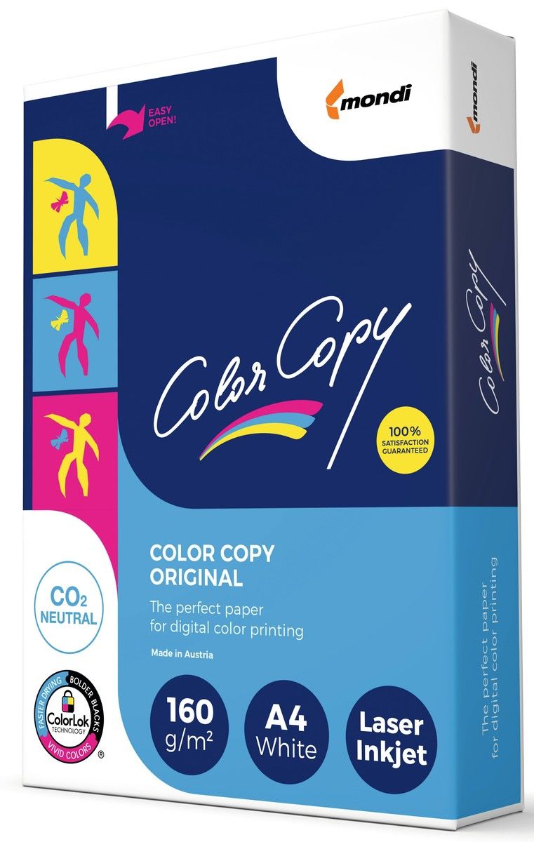 Color Copy Carta per stampante laser colori, A4, 160 g/m², 250 fogli