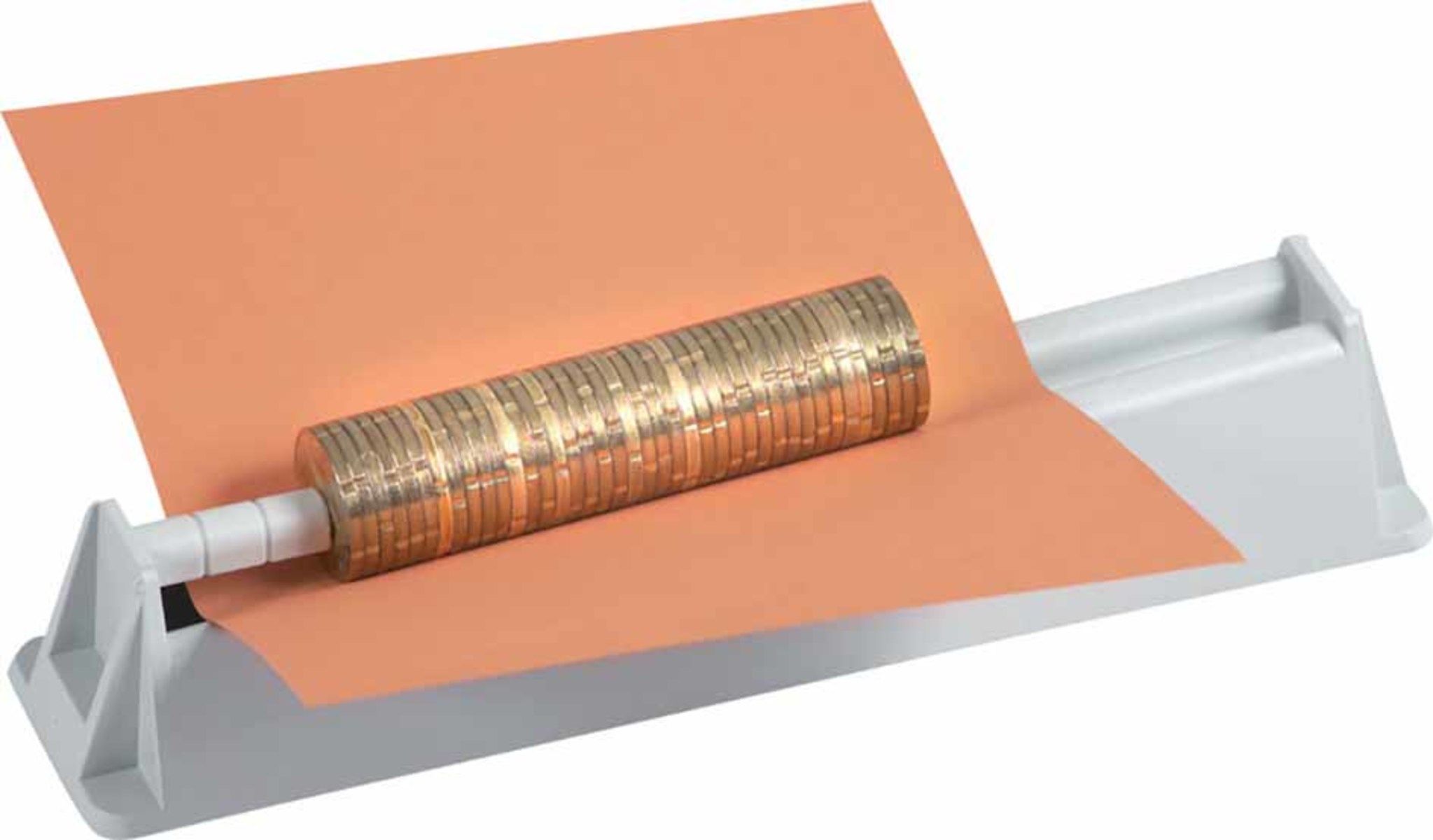 Rieffel Switzerland Appareil à rouleaux de monnaie, gris, plastique, 1  pièces, 20 cm, 3.5 cm, 4.5 cm