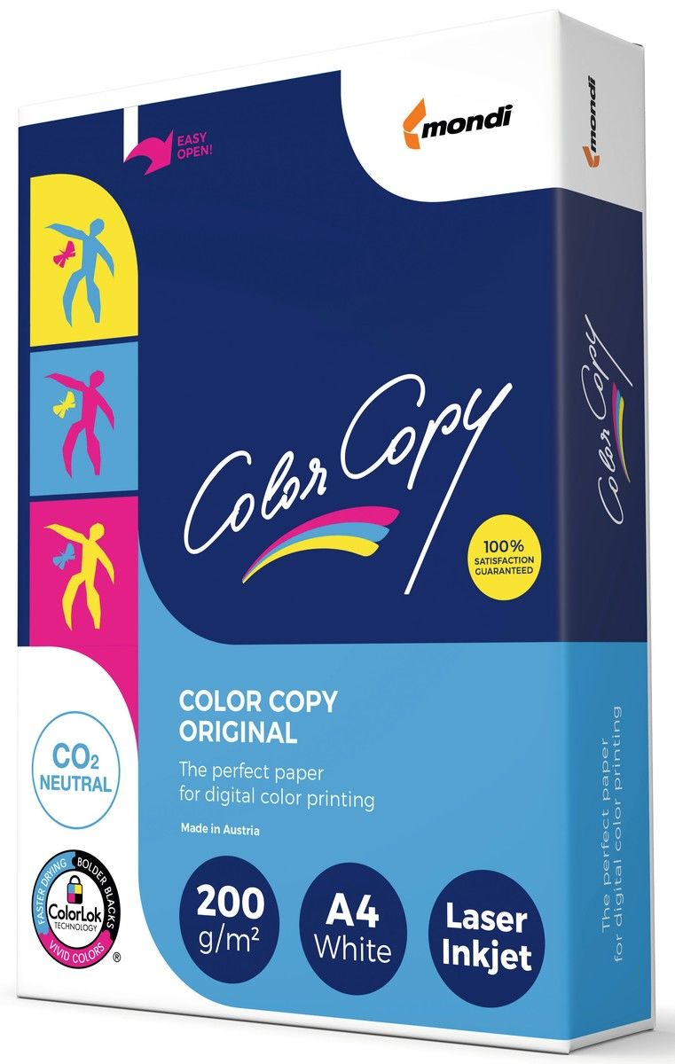 Color Copy Carta per stampante laser colori, A4, 200 g/m², 250 fogli
