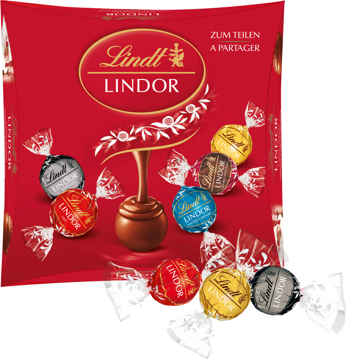 Bonbons au chocolat Lindt LINDOR assortis - 1000g