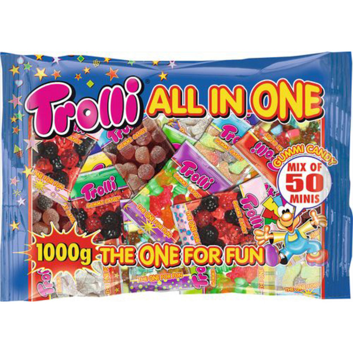 Trolli Bonbons tout-en-un, 20 g, 50 pièces