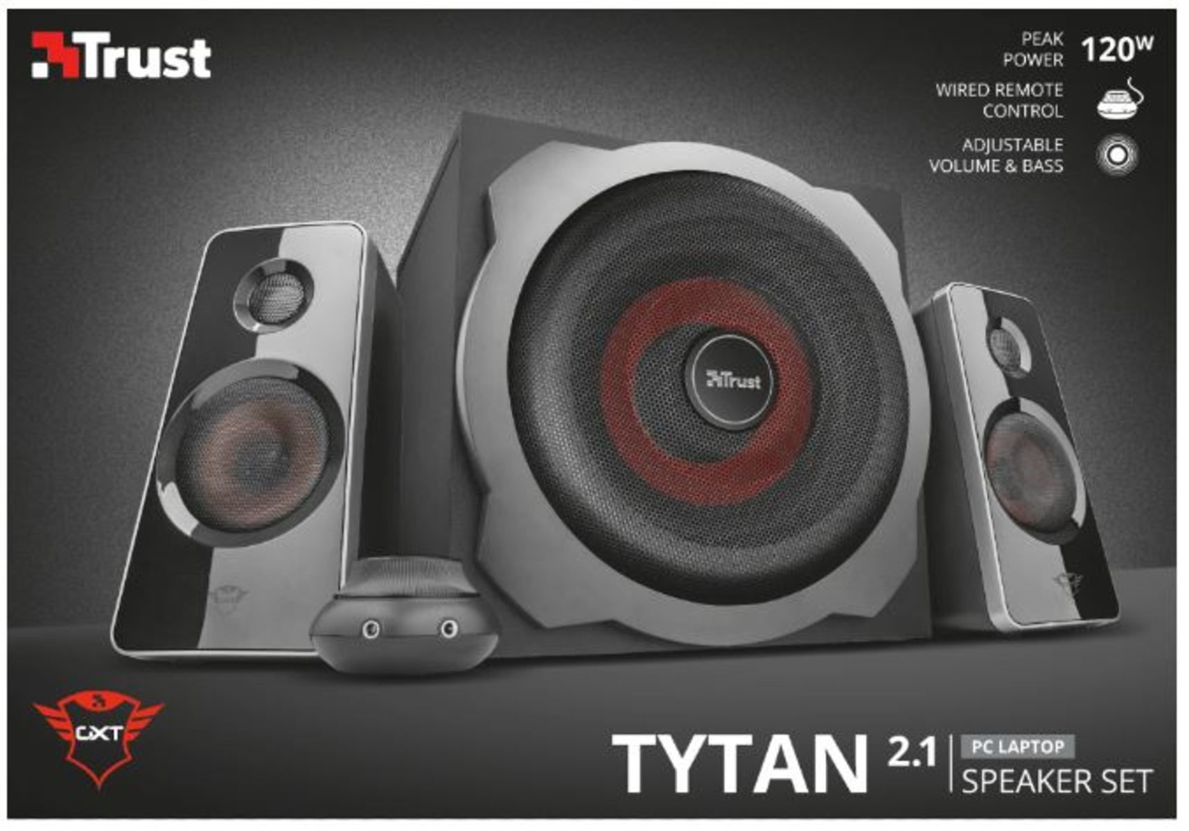 Trust Gaming GXT 38 Tytan système d'enceintes 2.1, noir