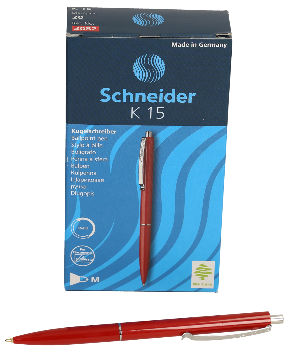 Schneider Penna a sfera K15, rosso, 0.5 mm