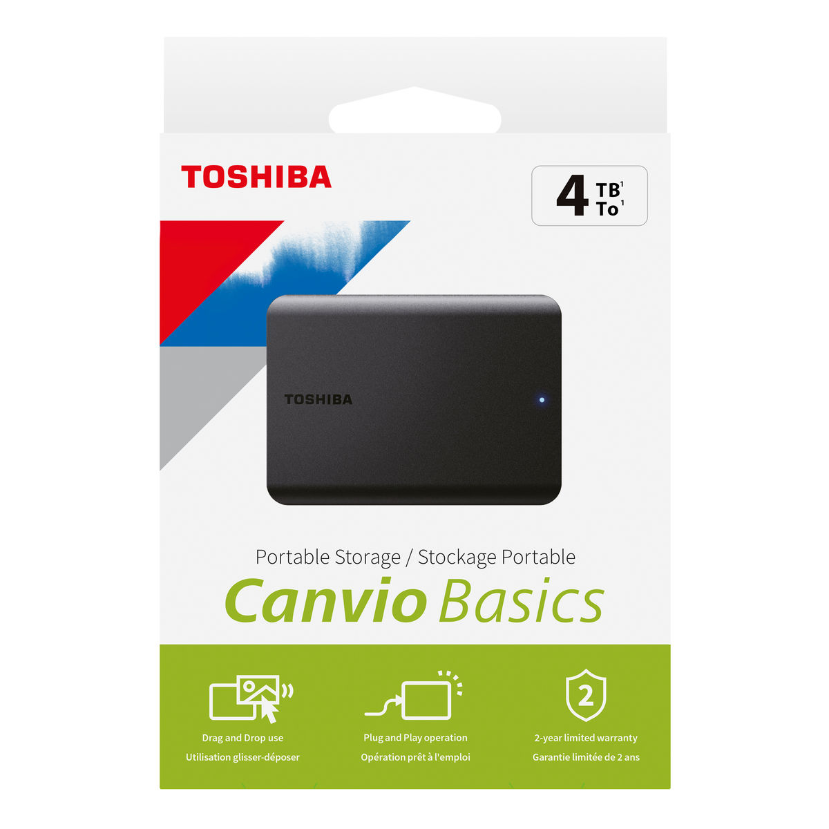 Disque dur externe Toshiba Canvio Basics 4 To Noir - Disques durs externes  - Achat & prix