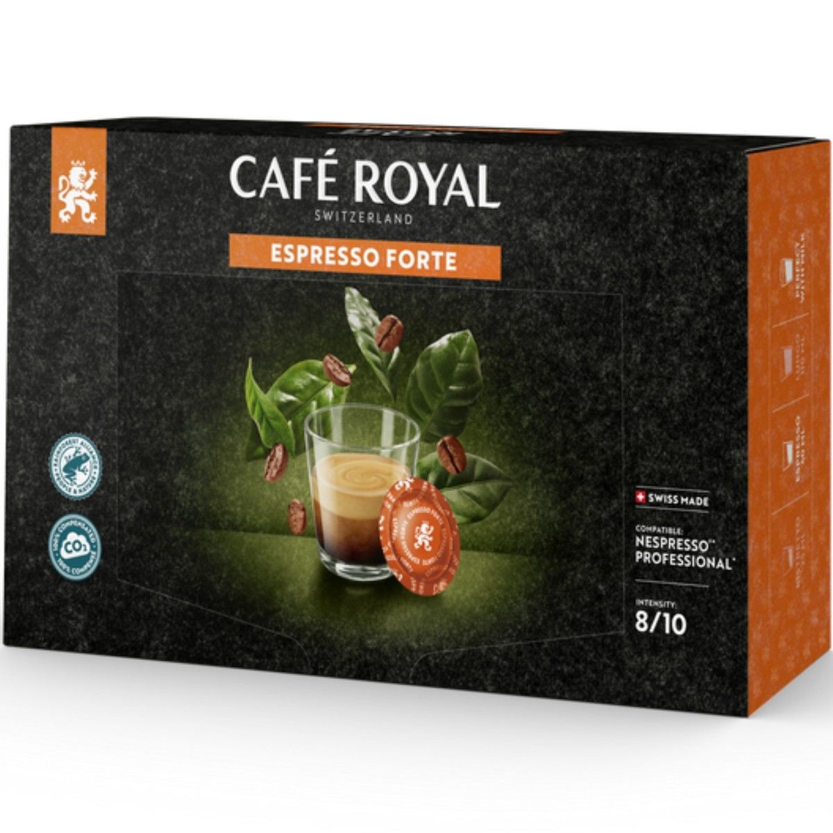 Café Royal Café Royal expresso N°8. Capsules comptatibles avec le système  Nespresso. Goût corsé avec ses arômes fruités 