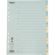 Biella Register, blau/gelb, A4, 1-10