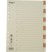 Biella Blankoregister, A4, braun/beige, 12-teilig