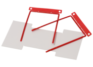 D-Clip Archivbügel original 100 Stück, rot, Kunststoff, 100 Stück, 10,5 cm