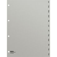 Kolma Kunststoffregister, A4, grau, 12 Register, Monate, Jan-Dez