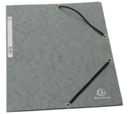 Exacompta Gummibandmappe 3 Klappen grau