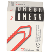 Omega Büroklammern, 2, 1000 Stück, 24 mm
