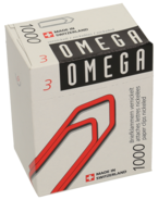 Omega Büroklammern, 3, 1000 Stück, 28 mm