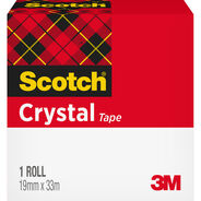 Scotch Büroklebeband Crystal, transparent, 19 mm x 33 m