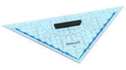 Pelikan Geometrie-Dreieck, transparent blau, Plexiglas, 1 Stück, 25 cm, 0.1 cm, 12.5 cm, 0.036 kg