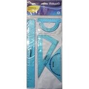 Pelikan Geometrie-Set, transparent blau, Plexiglas
