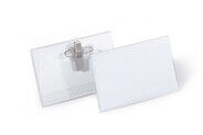 Durable Namensschild, 810119, 90 mm, 54 mm, Klemme, transparent