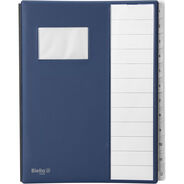 Pultmappe Biella Pronto 1-12 blau
