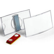 Durable Namensschild Konvex 8123, 812319, 75 mm, 40 mm, magnetisch, transparent