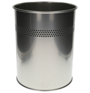 Durable Papierkorb Perforation, silber, 15 Liter, 26 cm
