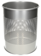 Durable Papierkorb Perforation, silber, 15 Liter, 26 cm