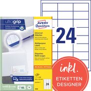Avery Zweckform Universal-Etiketten ultragrip, 64.6 x 33.8 mm, 3658Z, weiss
