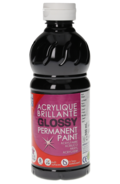 Acrylfarben Glossy, schwarz, 500 ml