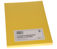 Papyrus Papier à dessin couleur, A4, 130 g/m², jaune intense, 100 feuilles