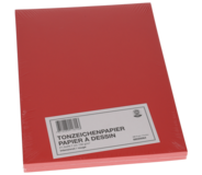 Papyrus Papier à dessin couleur, A4, 130 g/m², rouge intense, 100 feuilles
