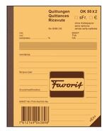 Favorit Ricevute, A6, blu/bianco, 50x2 fogli, autocopiante