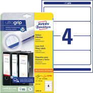 Avery Zweckform Ordner-Etiketten selbstklebend, 61 x 192 mm, L4761-25, 100 Stück