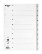 BIELLA Register PP, grau, A4, 1-10