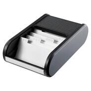 Helit Box per biglietti da visita, Plastica, nero, 136 mm