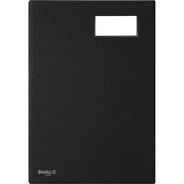 Biella Unterschriftenmappe, A4, glatt, blanko, schwarz, 240 mm, 340 mm