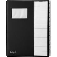 Pultmappe Biella Pronto 1-12 schwarz