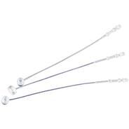 Sigel Liens antivol en nylon pour étiquettes à trou, ZB340, 125 mm, transparent