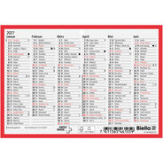 Biella Wandkalender 2027, A6 quer, 6 Monate / Seite