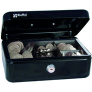 Rieffel Geldkassette, 20.7 x 15.7 x 7.7 cm, schwarz
