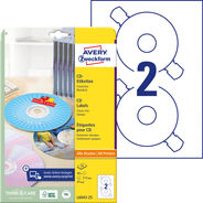 Avery Zweckform CD-Etiketten, 117 mm, L6043-25, weiss