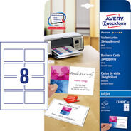 Avery Zweckform Visitenkarten, A4, 250 g/m², hochglanz