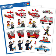 Z-Design Sticker Kids, Feuerwehr/Polizei