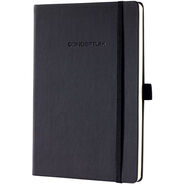 Sigel Notizbuch, Hardcover, A5, kariert 5 mm, schwarz