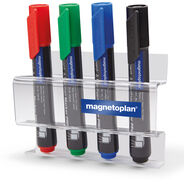 Magnetoplan Portapenne magnetico in acrilico per 4 pennarelli