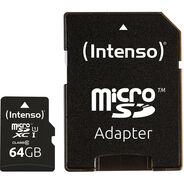 Intenso Speicherkarte microSDXC + SD-Adapter Premium, 64 GB
