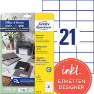 Avery Zweckform Etiketten, 3652-10, 70 x 42.3 mm, 10 Blatt